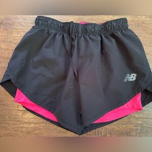 New Balance Black Running Shorts with Biker Shorts